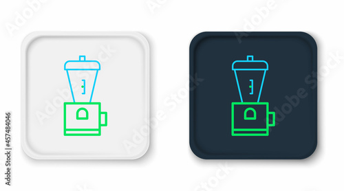 Line Electric coffee grinder icon isolated on white background. Colorful outline concept. Vector