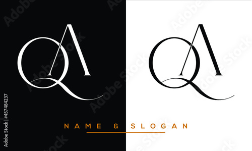 QA,  AQ,  Q,  A    Abstract Letters Logo Monogram