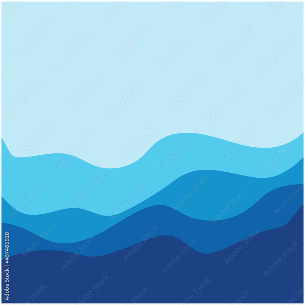 Naklejka premium Abstract Water wave vector illustration design background