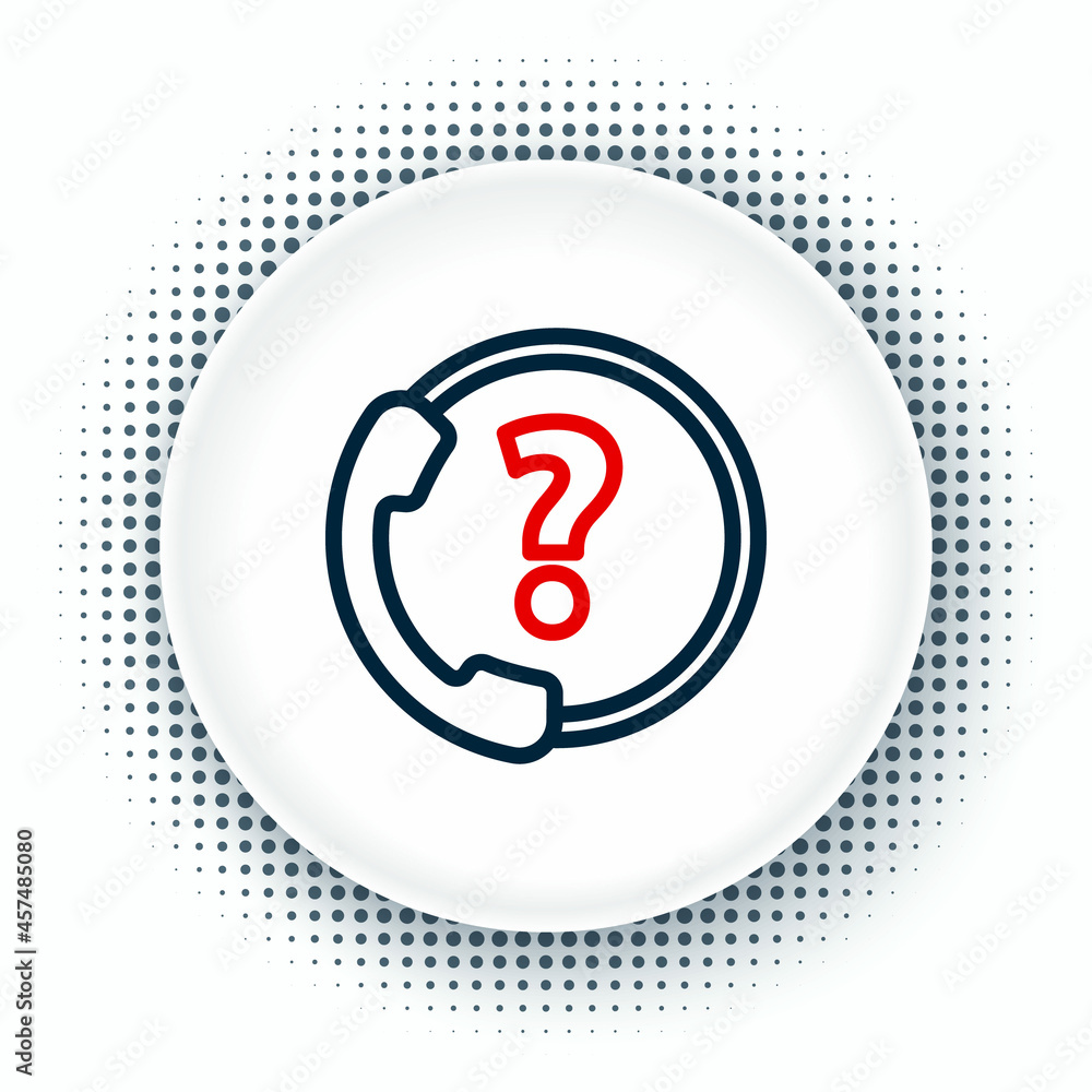 Line Telephone 24 hours support icon isolated on white background. All-day customer support call-center. Full time call services. Colorful outline concept. Vector Line Telephone 24 hours support icon isolated on white background. All-day customer support call-center. Full time call services. Colorful outline concept. Vector