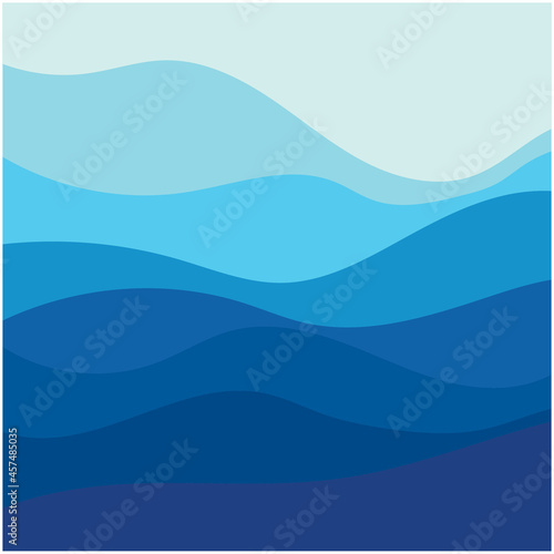 Abstract Water wave vector illustration design background