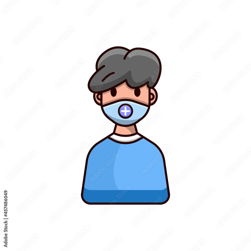 people wearing masks, Logo and Icon Design Template Vector, Emblem, Design Concept people wearing masks, Logo and Icon Design Template Vector, Emblem, Design Concept