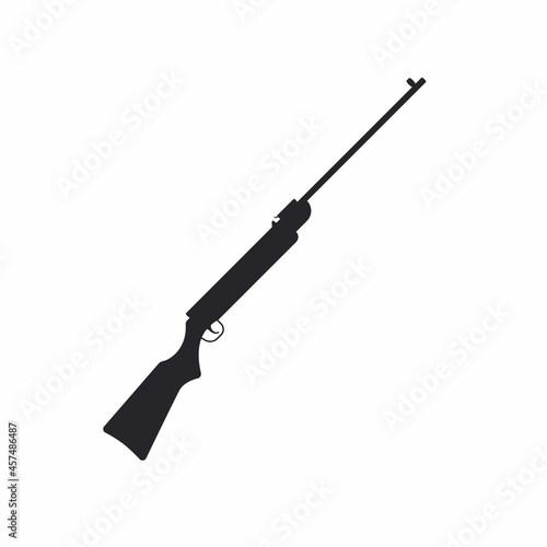 rifle vector isolated on white background. silhouette rifle vector.