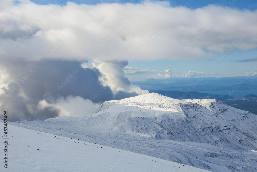 custom made wallpaper toronto digitalTop of mount Monaque seen from Avachinksy Volcano, Kamchatka, Russia. Kamchatka in early autumn