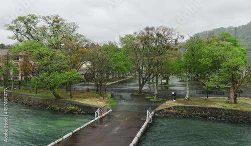 Tourist jetty of Lake Towada in Aomori, Japan photo