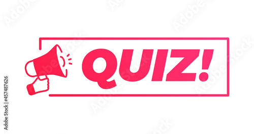 Quiz Questionnaire Megaphone Marketing Advert Label