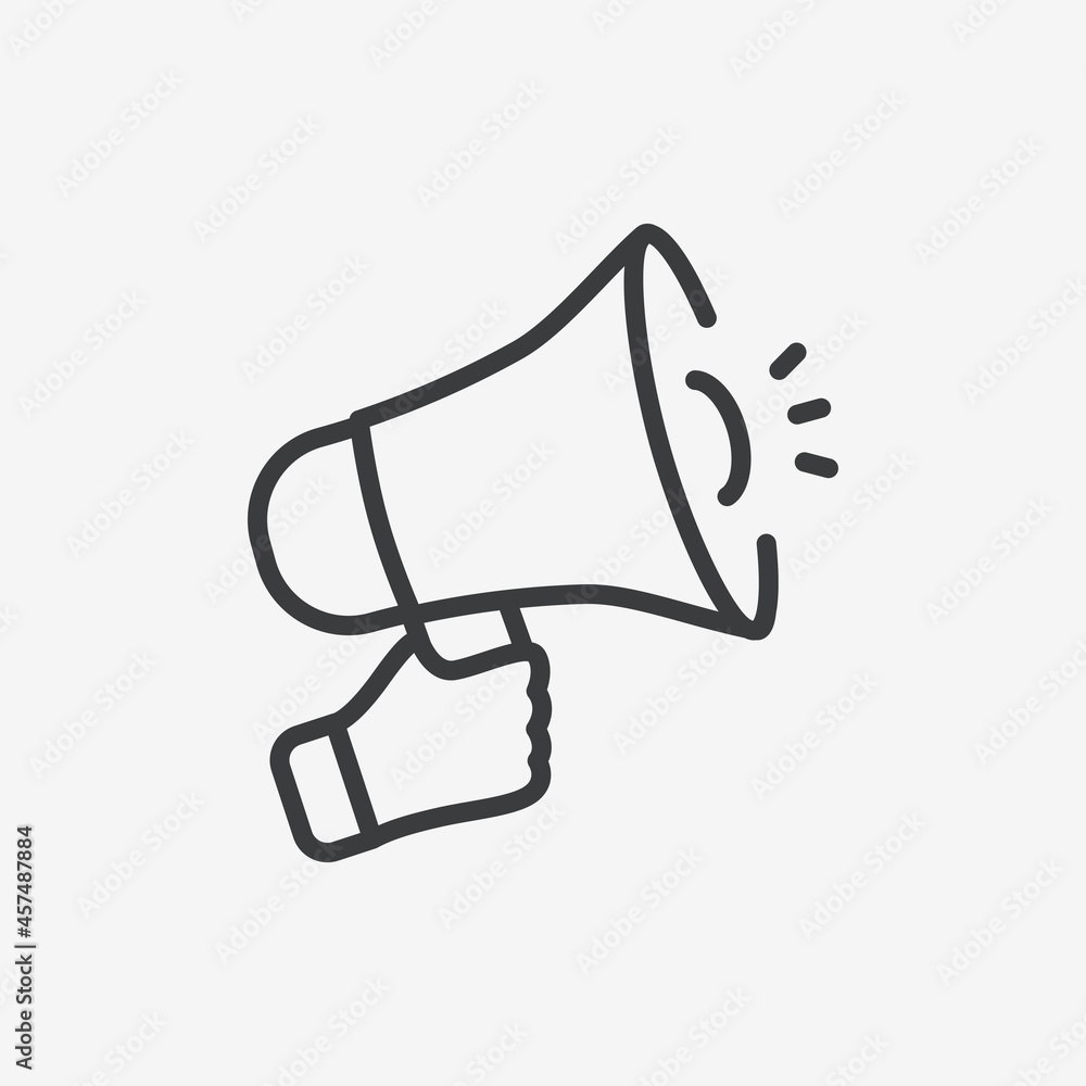 Megaphone Loudspeaker Flat Vector Icon Megaphone Loudspeaker Flat Vector Icon