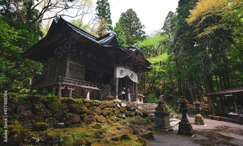 Japanese Shinto Shrine in deep forest