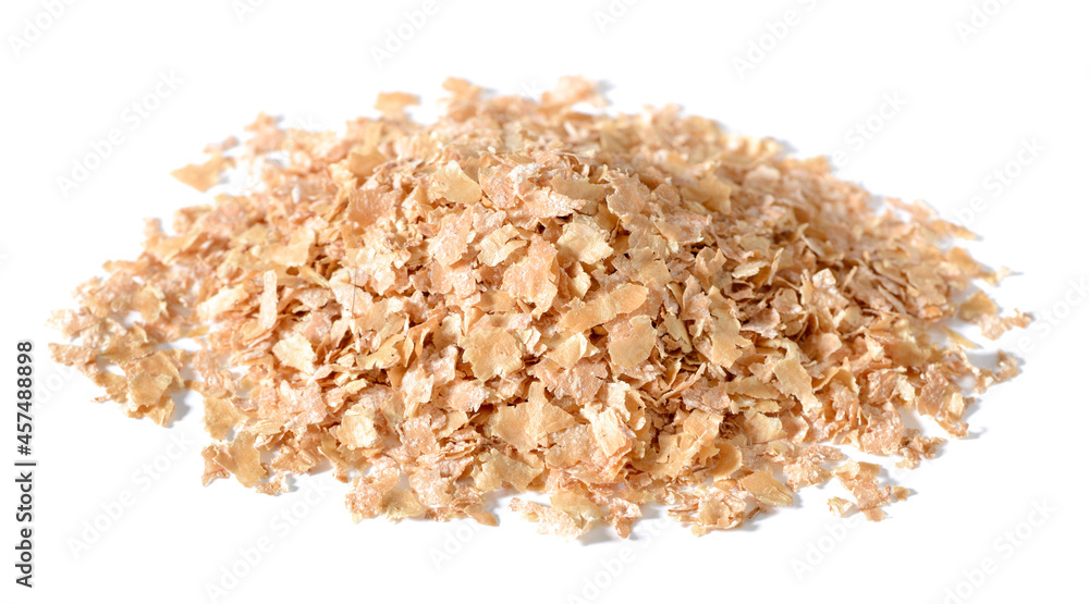 close up of raw bran isolated on white close up of raw bran isolated on white