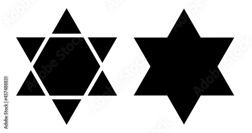 Star of David. Jewish sign symbol on white background. illustration. Ranking quality service review feedback. Israel photo