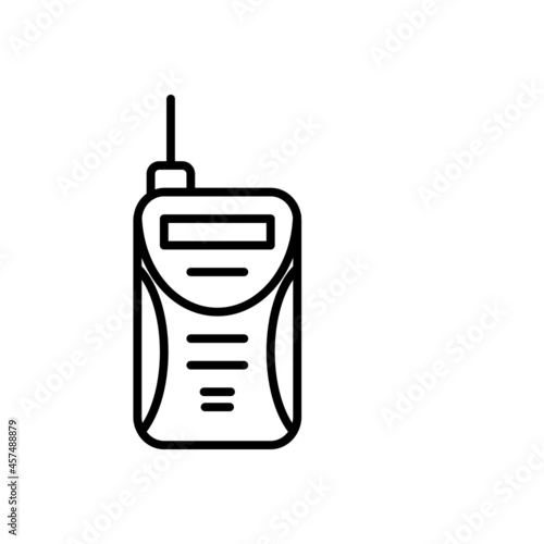 Vector illustration of line icon design. walki-talkie icon. Suitable for use in applications, websites, social media, brochures, etc