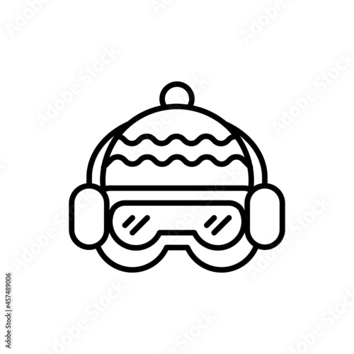 Vector illustration of line icon design. Hat icon. Suitable for use in applications, websites, social media, brochures, etc