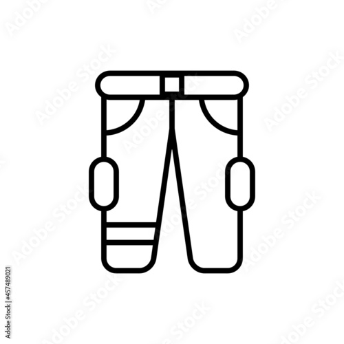 Vector illustration of line icon design. Jeans icon. Suitable for use in applications, websites, social media, brochures, etc