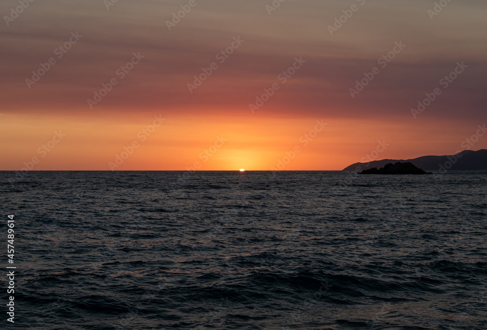 Sea Sunset in Petrovac, Montenegro