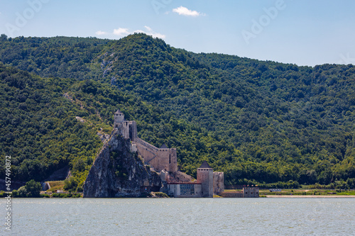 The Golubac Castle at the Danube River in Serbia photo