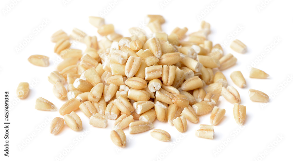 uncooked steel cut oats isolated on the white background uncooked steel cut oats isolated on the white background