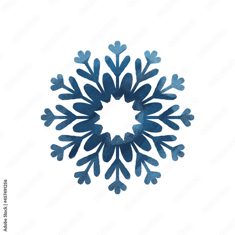Winter blue snowflake on white background. Winter blue snowflake on white background.