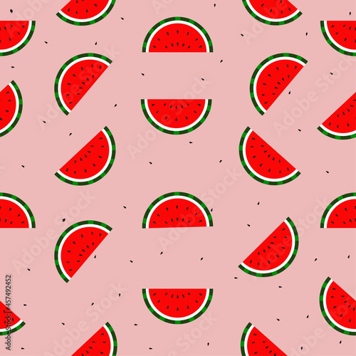 seamless pink background with WATERMELONS