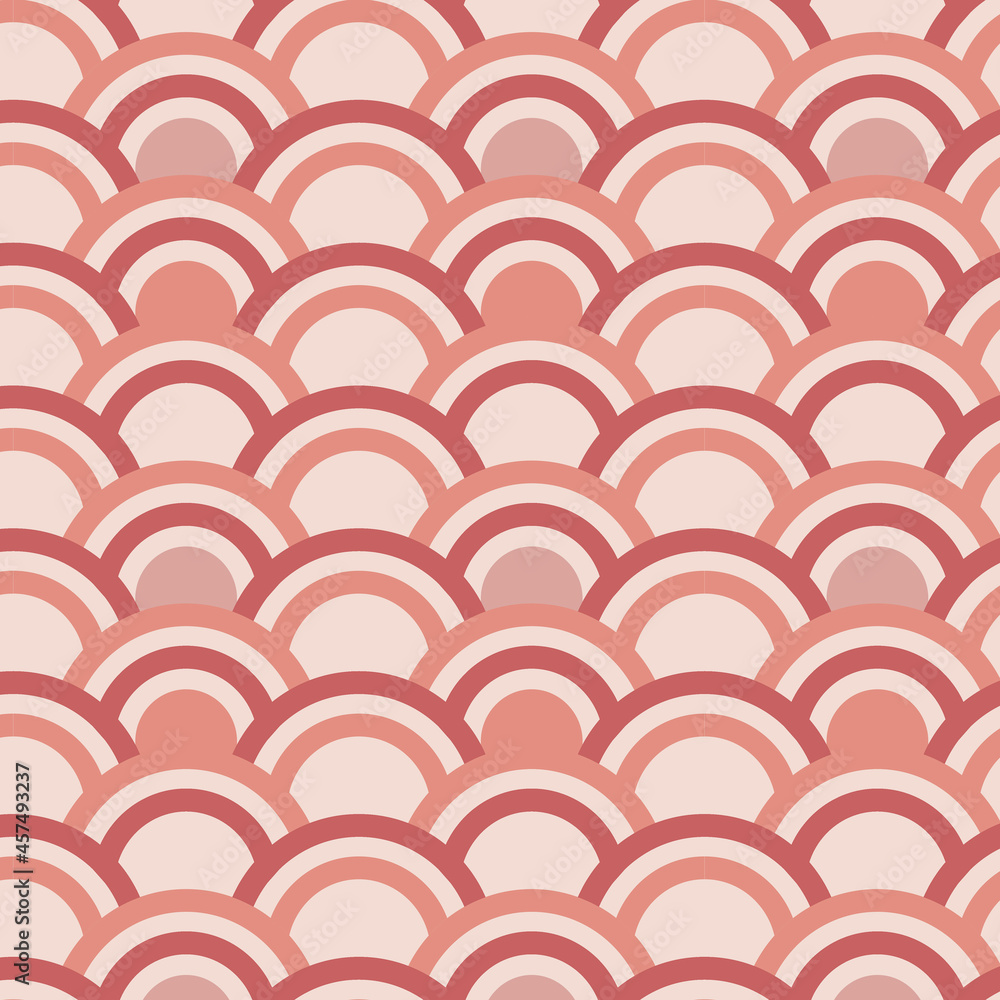 Pink seamless wave patterned background vector Pink seamless wave patterned background vector