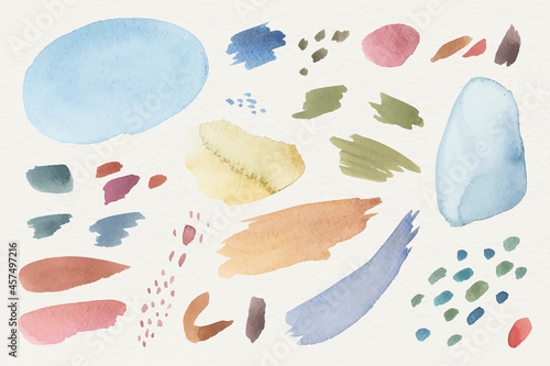 Colorful watercolor patterned background template vector