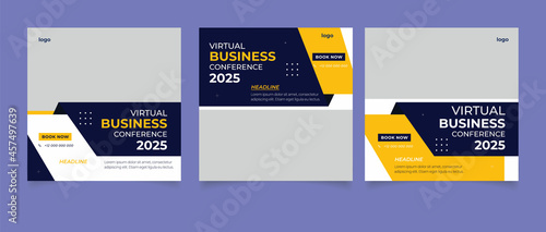 Virtual business social media post	