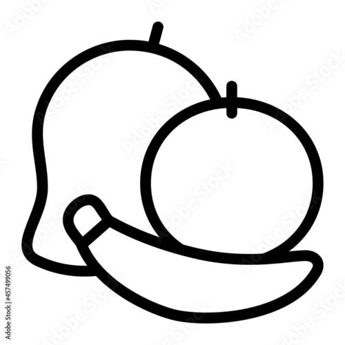 Fruits icon with outline style. Suitable for website design, logo, app and UI. Based on the size of the icon in general, so it can be reduced.