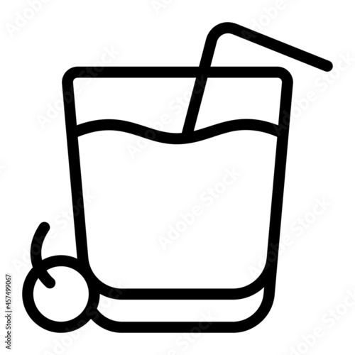 Juice icon with outline style. Suitable for website design, logo, app and UI. Based on the size of the icon in general, so it can be reduced.