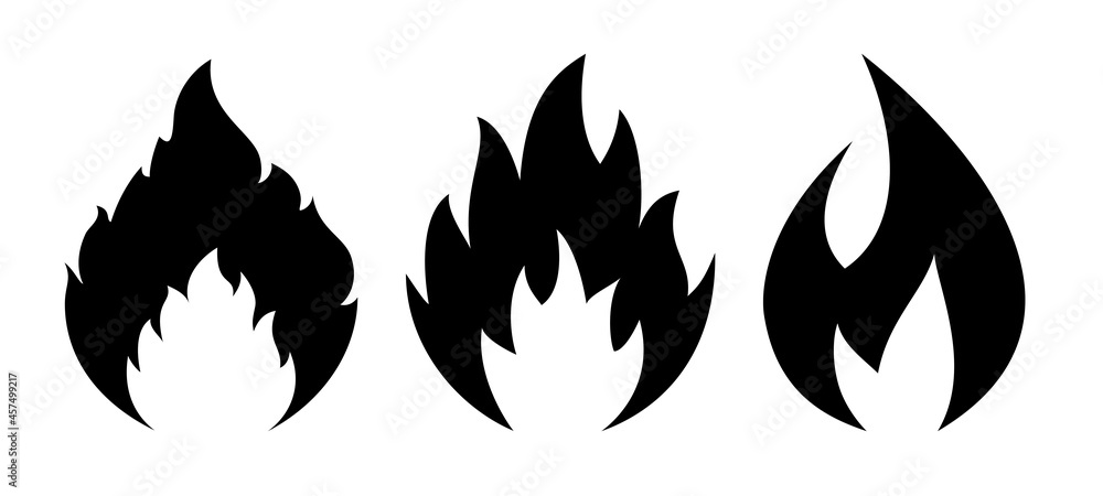 Naklejka premium Flame vector icon