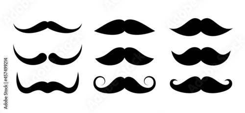 Moustache cartoon, mustaches vector icon