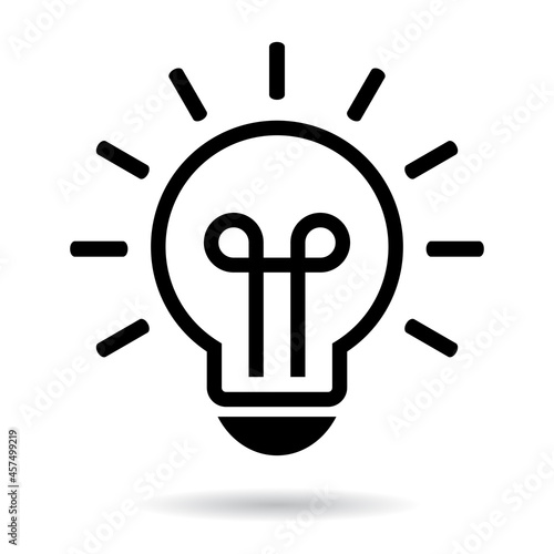 Light bulb vector icon