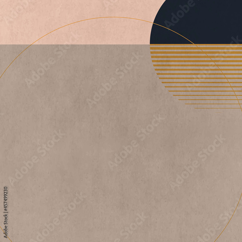 Landscape rising sun dull color vector minimal poster style