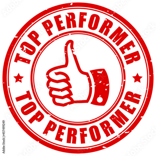 Top performer rubber stamp