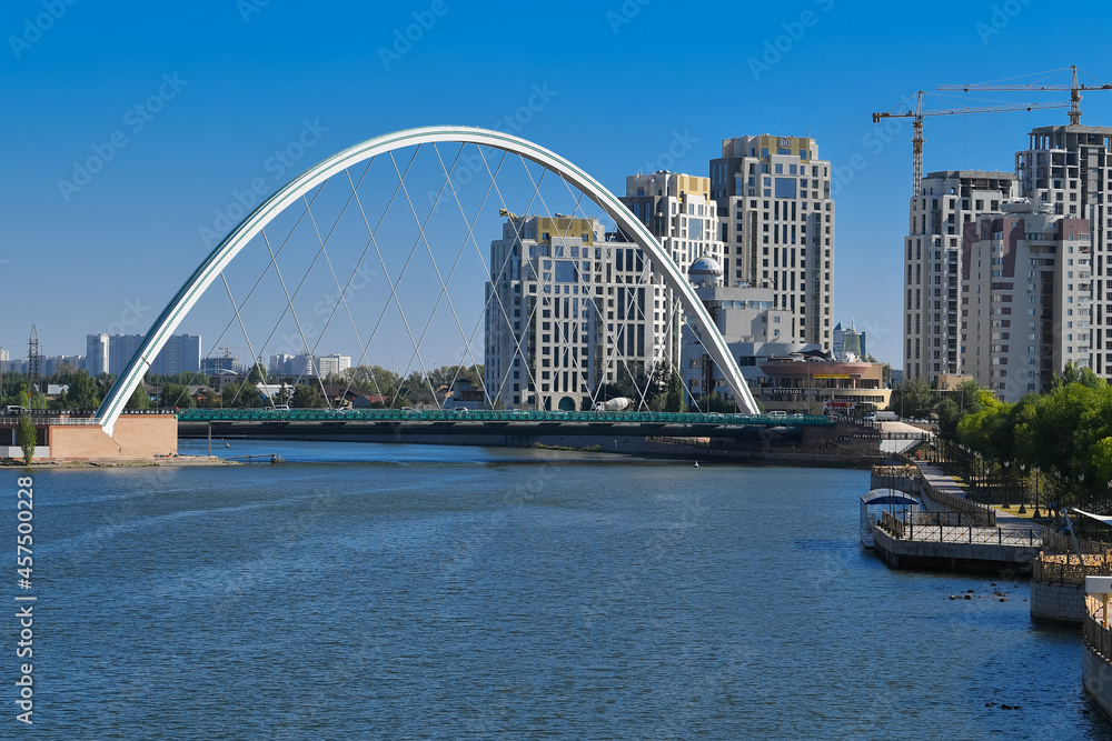 Fototapeta premium astana , nur-sultan city, city, architecture, river, water, canal, europe, building, amsterdam, house, bridge, sky, old, belgium, travel, town, netherlands, stockholm, cityscape, buildings, houses, fr