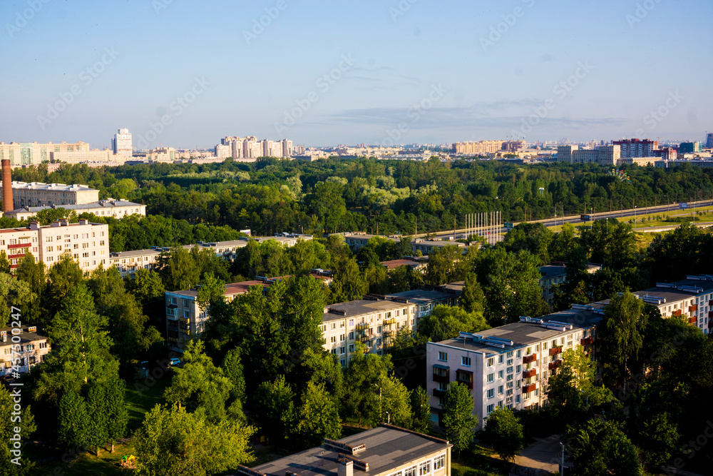 green summer St.Petersburg city view with From The Roof