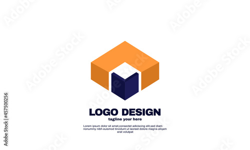 awesome creative company building business simple idea design logo element brand identity design template