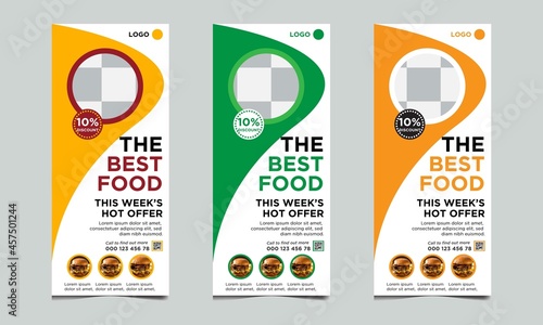 Corporate Restaurant Food Roll Up Print Ready design template