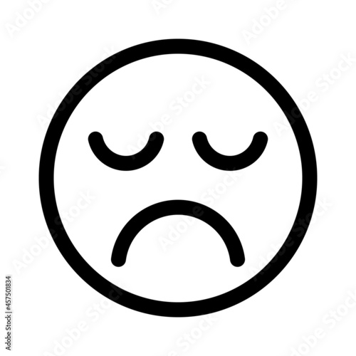 Obraz na plátně Sad face vector icon