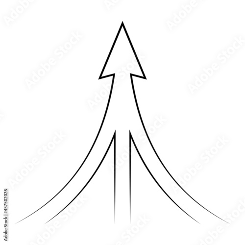 Path to the goal is an arro...