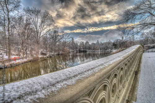 Bow bridge after snow storm © John Anderson
