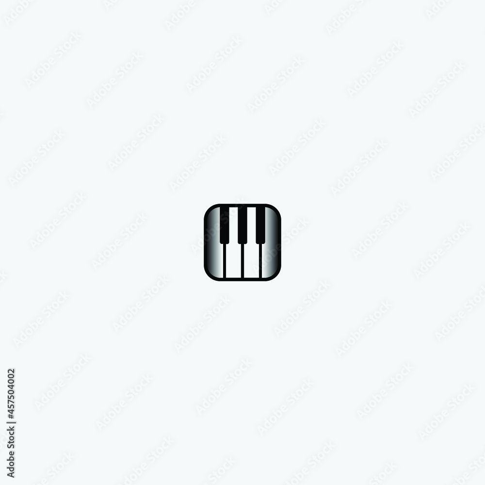 piano icon logo simple design element
