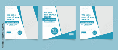 Online clinic poster template