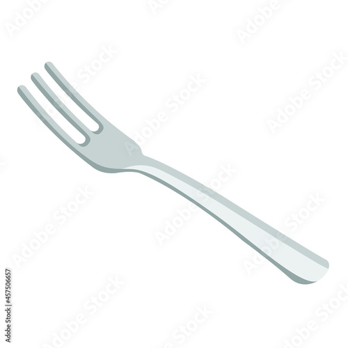 Dessert fork vector illustration isolated on a white background