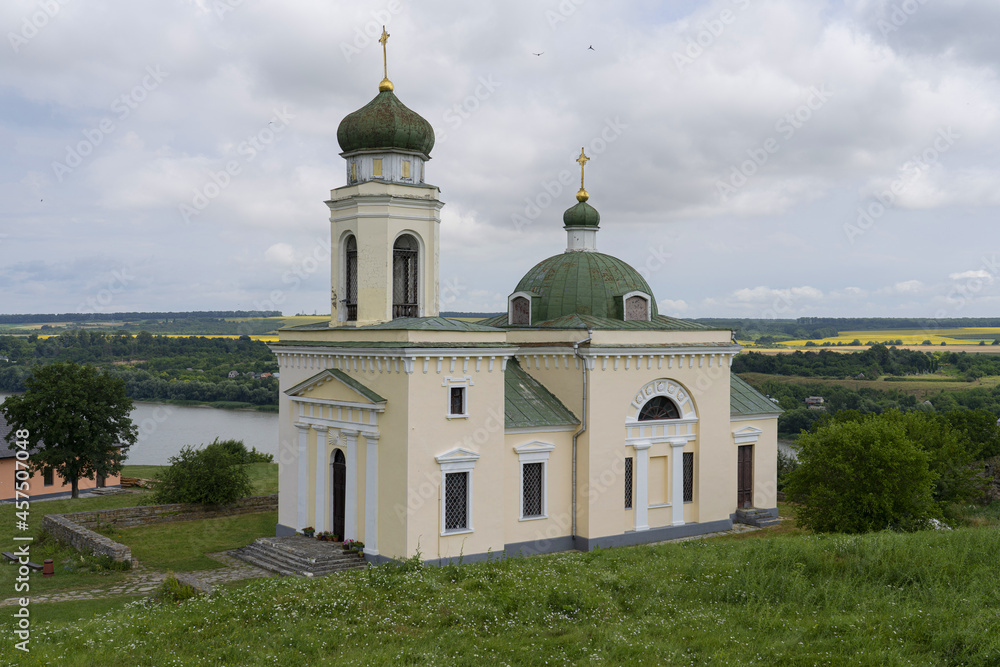 The Orthodox Cathedral of Alexander Nevsky in 1834, stands on the high bank of the river. Dniester.