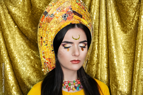 Photography New creative make-up, conceptual idea for Halloween club party