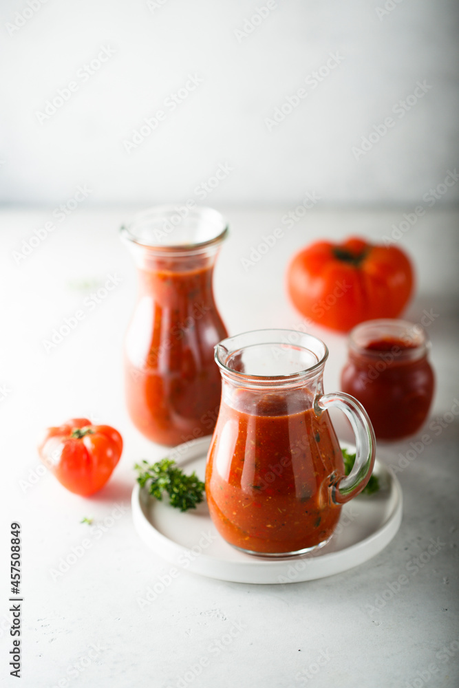 Traditional homemade Spanish gazpacho soup Traditional homemade Spanish gazpacho soup