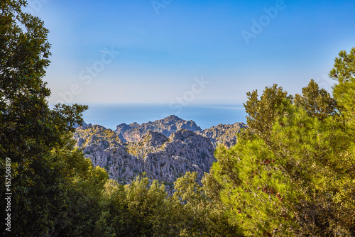 Beautiful mountain landscape on the island of Palma De Mallorca (Balearic Islands Spain) photo