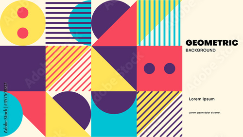 abstract geometric pattern with retro color