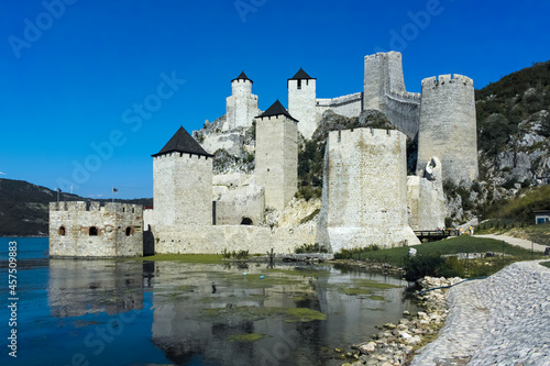 Golubac Fortress at the south side of the Danube River, Serbia