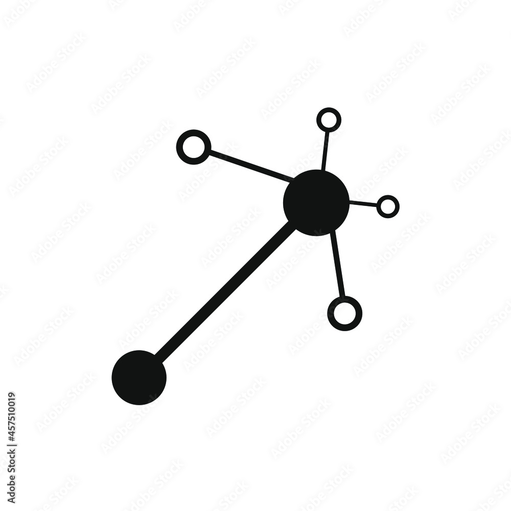 vector drawing of a black molecule vector drawing of a black molecule