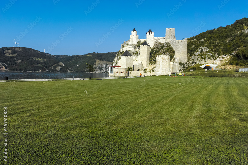 Golubac Fortress at the south side of the Danube River, Serbia